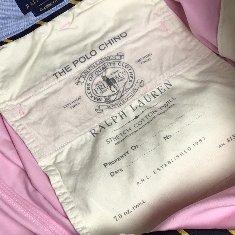 Ralph Lauren Pink Men’s Flat Front Shorts with Blue Pony size 46:classic fit - Picture 7 of 16
